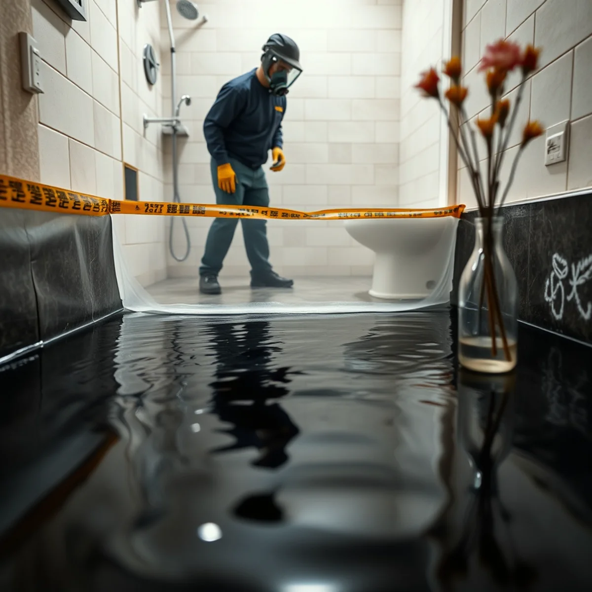 Category 3 contaminated water requiring full containment protocol