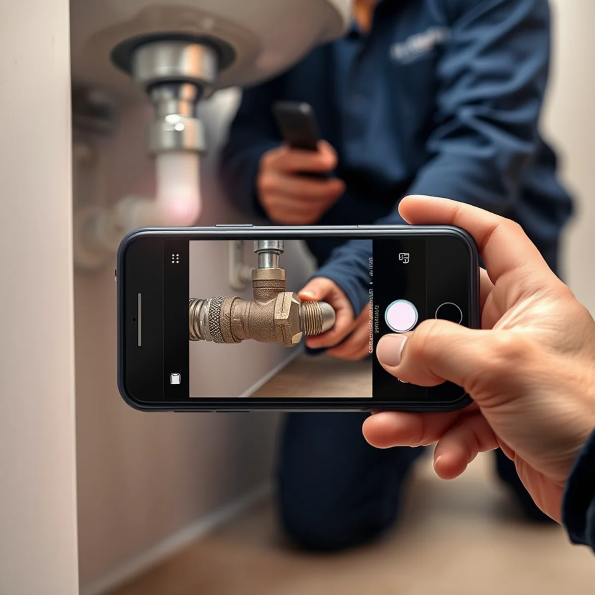 Photographing the failed component that caused a water loss