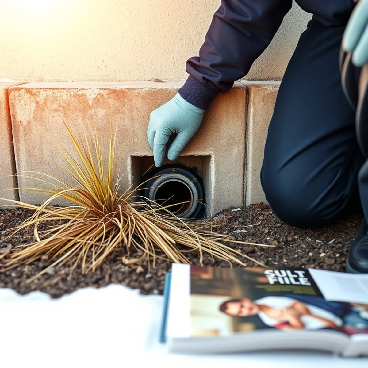 Locating subdrain outlets at the toe of a slope or retaining wall
