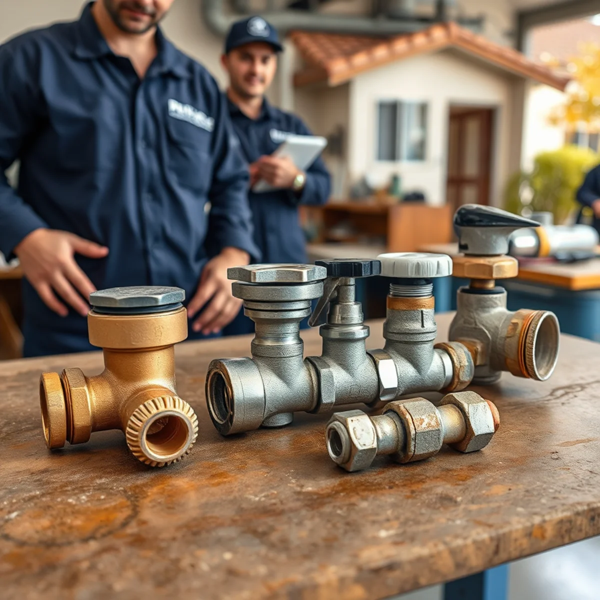 Mineral scale buildup on plumbing fixtures and fittings in an Orange County home