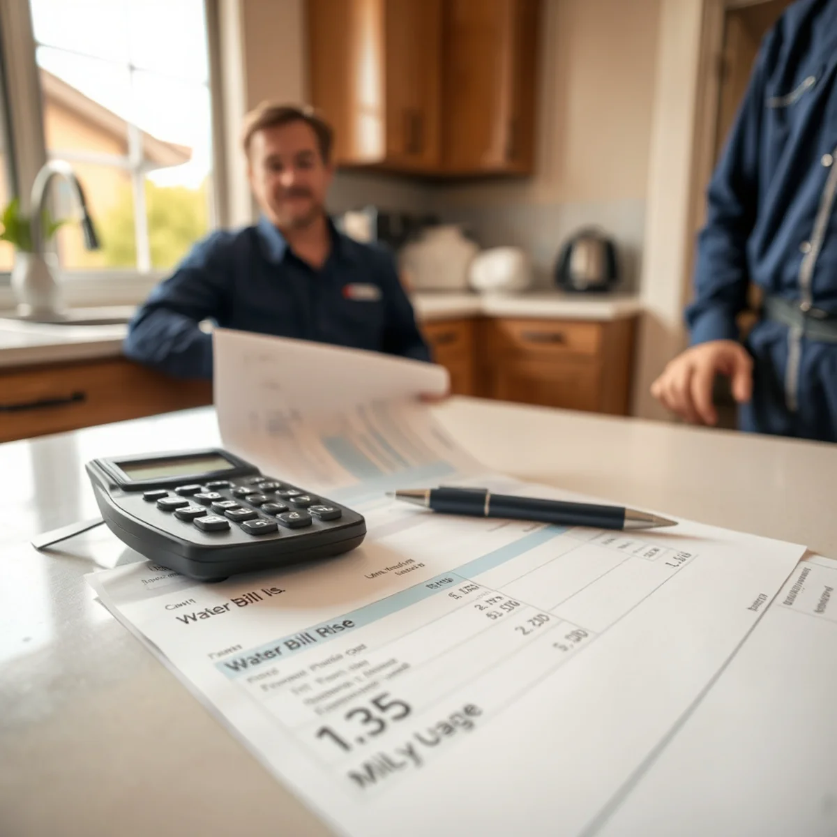 Reviewing an unexplained rise in a water bill that signals a hidden leak