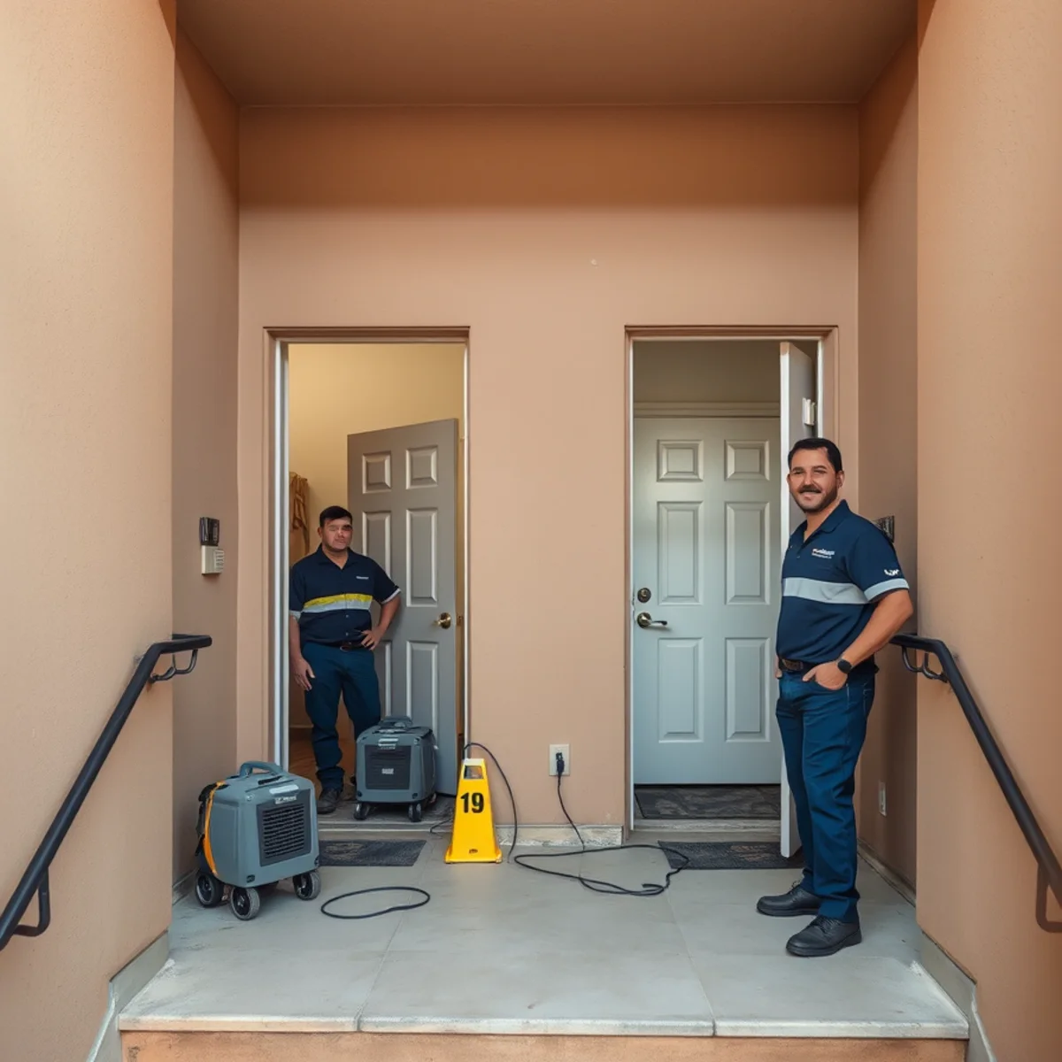 Condominium building in Orange County where water damage crosses between units and common area