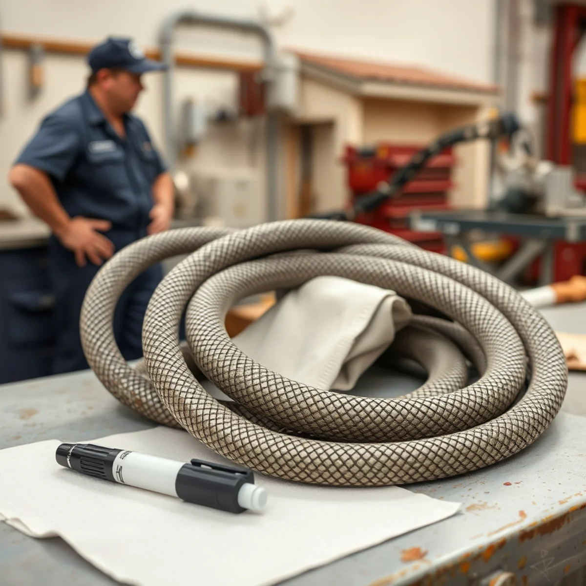New braided stainless supply lines ready to replace originals