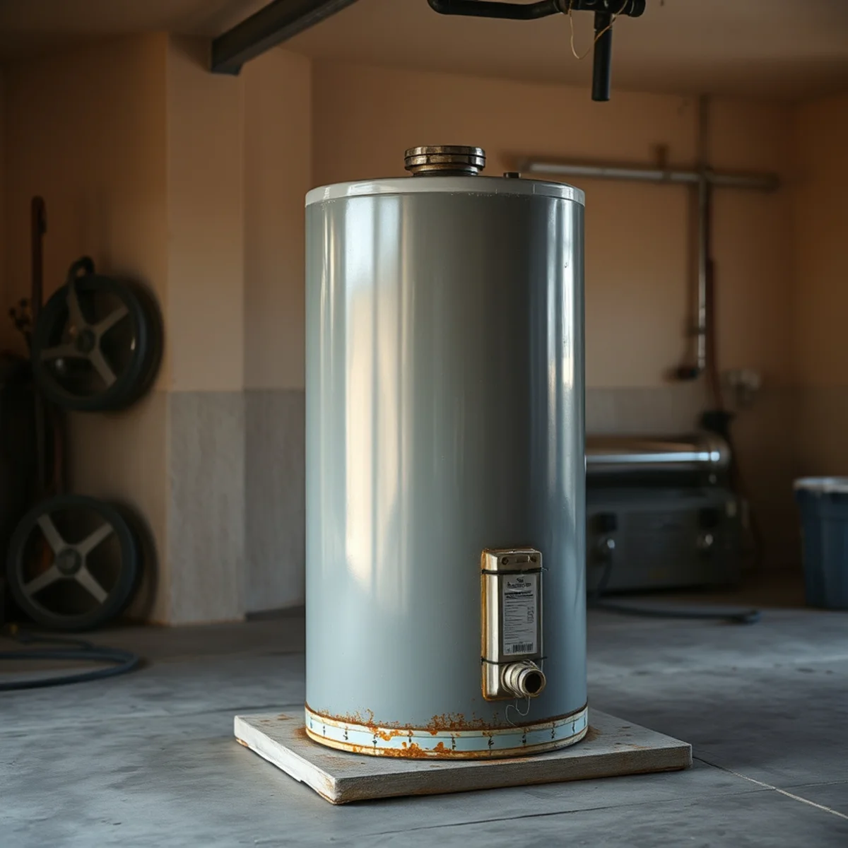 Keeping the failed water heater in place for the insurance adjuster