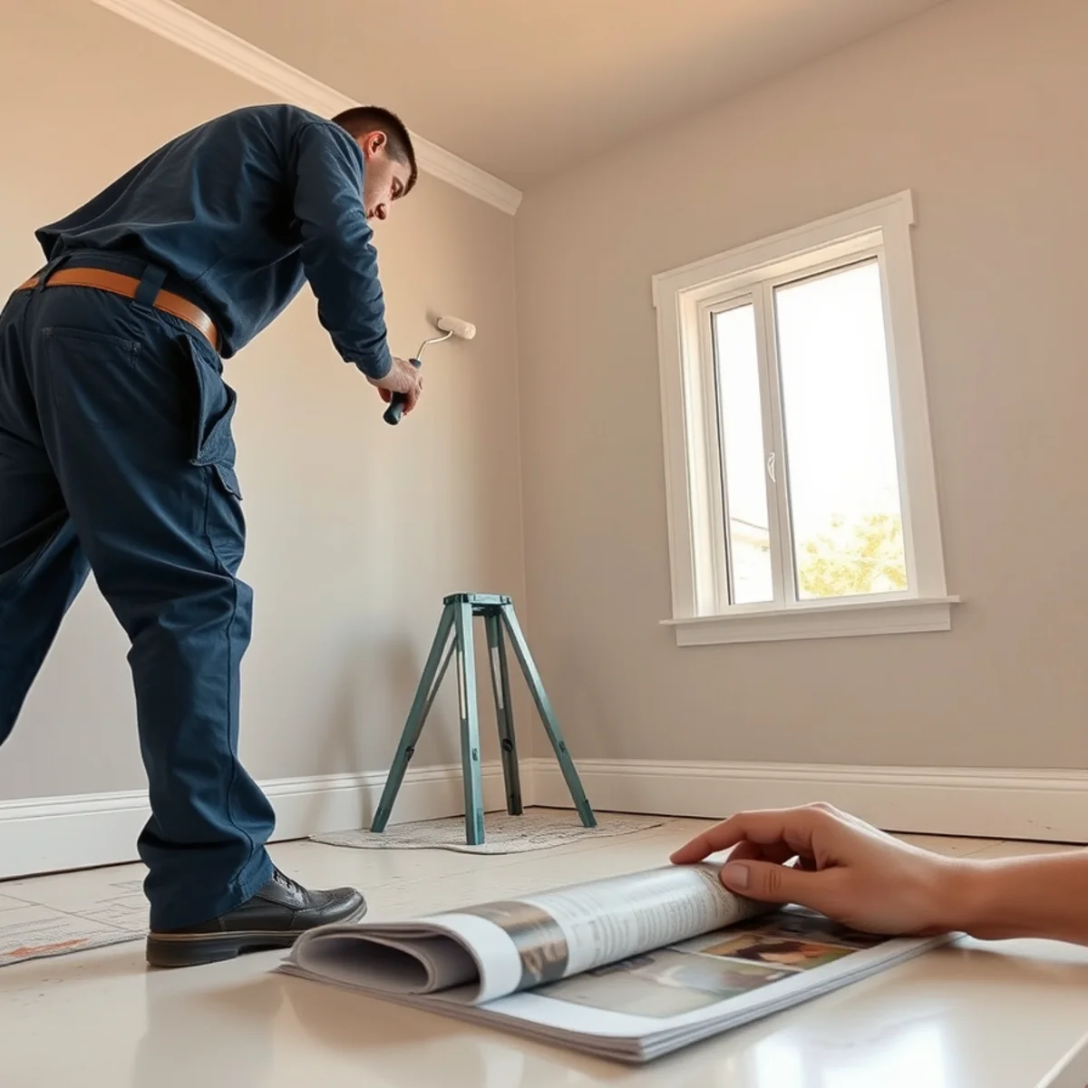 Rebuilding and repainting a restored room in an Irvine, CA home