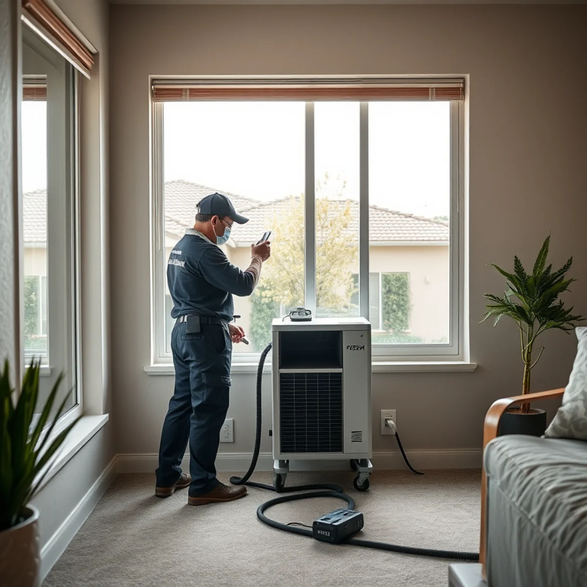 Controlled dehumidification in a Cypress Village home in Irvine, CA