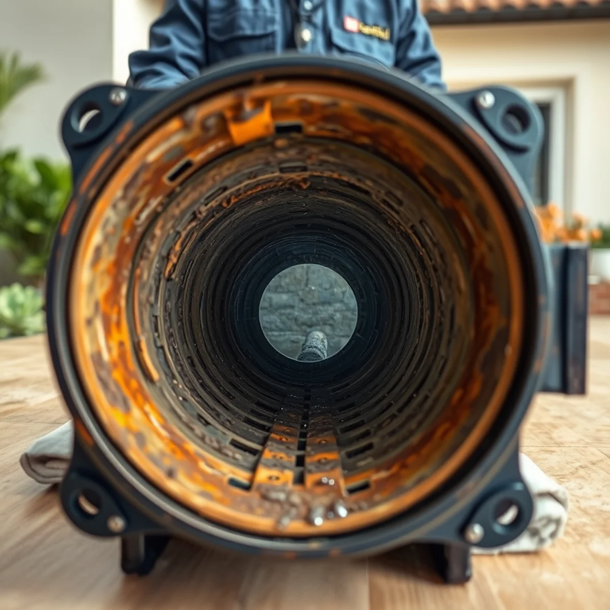 Corroded cast iron drain line failure beneath a 1970s Deerfield, Irvine home