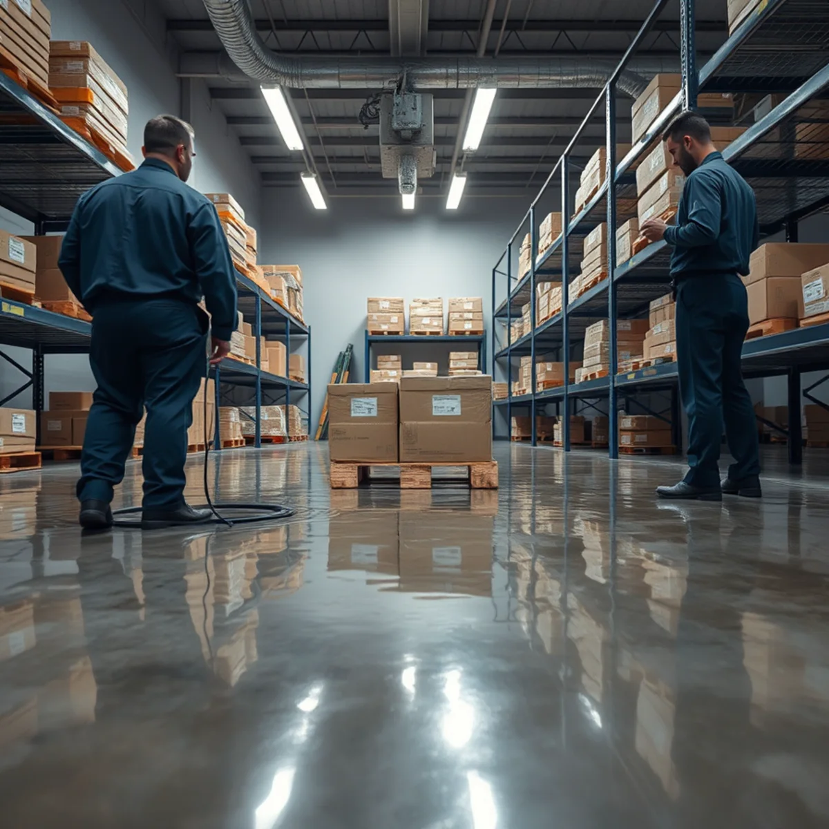 Retail stockroom flooded by a fire sprinkler discharge near the Irvine Spectrum, CA