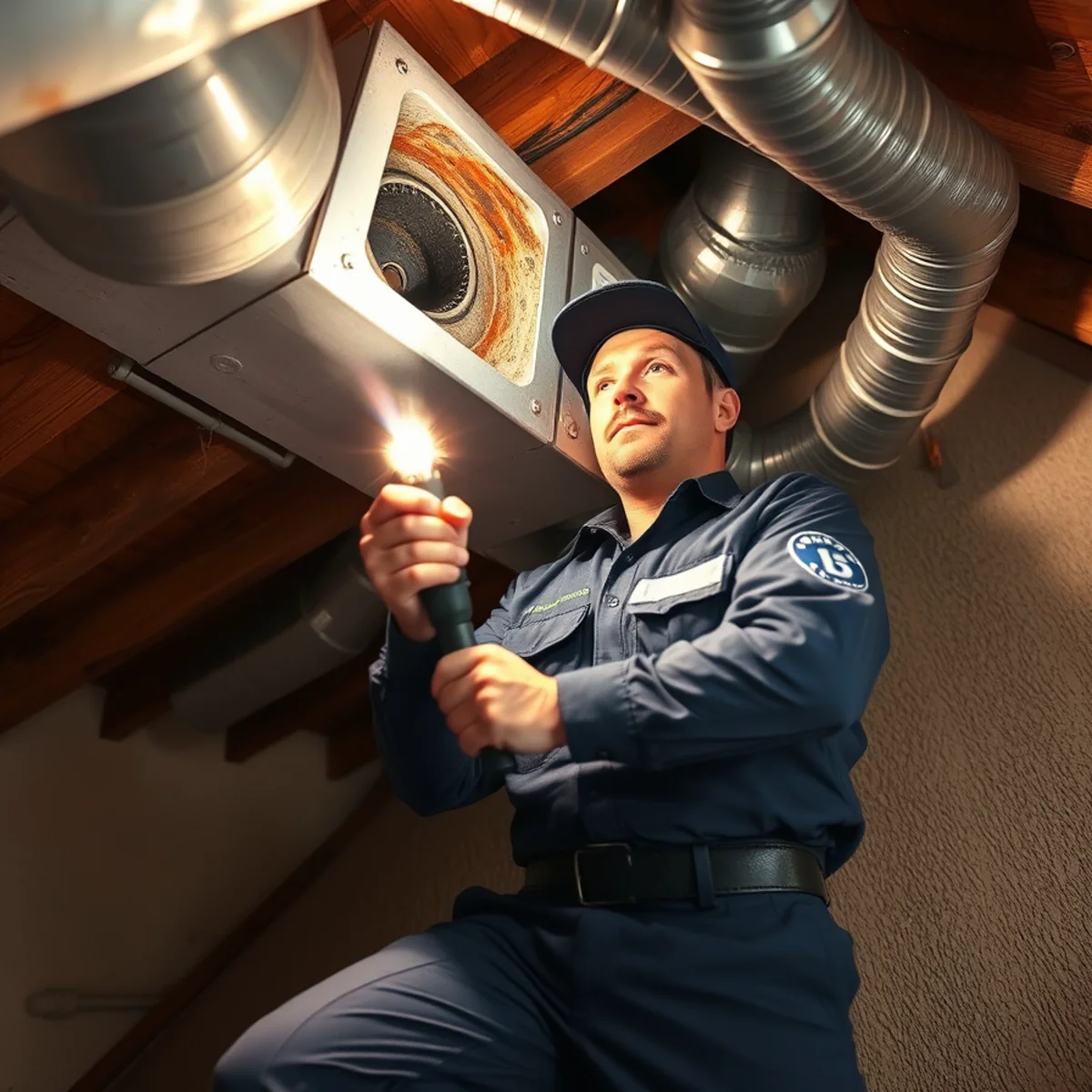 Attic air handler condensate damage repair in a Northwood Point home in Irvine, CA