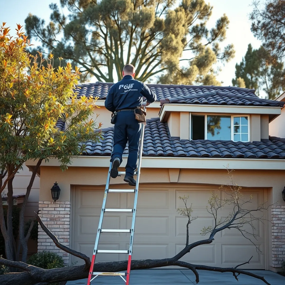 Storm and roof leak restoration at a Northwood home in Irvine, CA