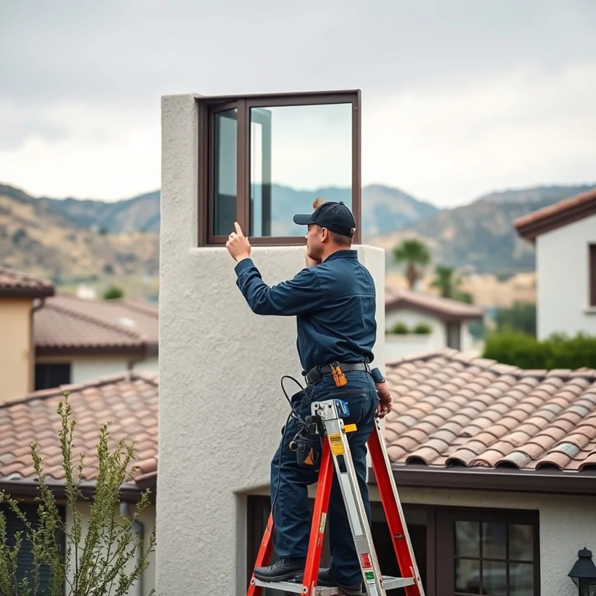 Investigating window flashing water intrusion at a Portola Springs home in Irvine, CA