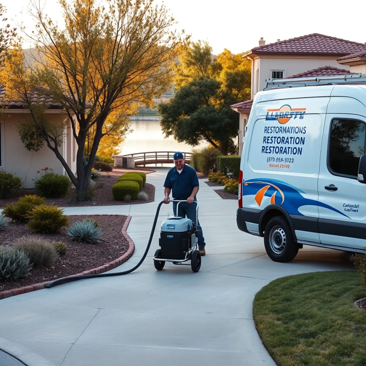 Slab leak restoration at a Woodbridge village home in Irvine, CA