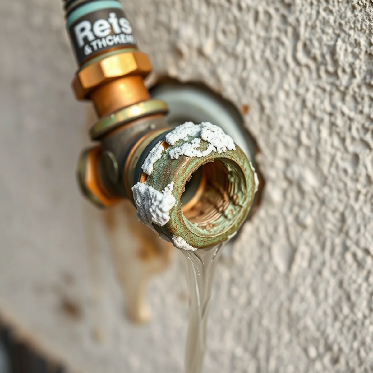 Salt-air corrosion on an exterior hose bib at a coastal Huntington Beach, CA home