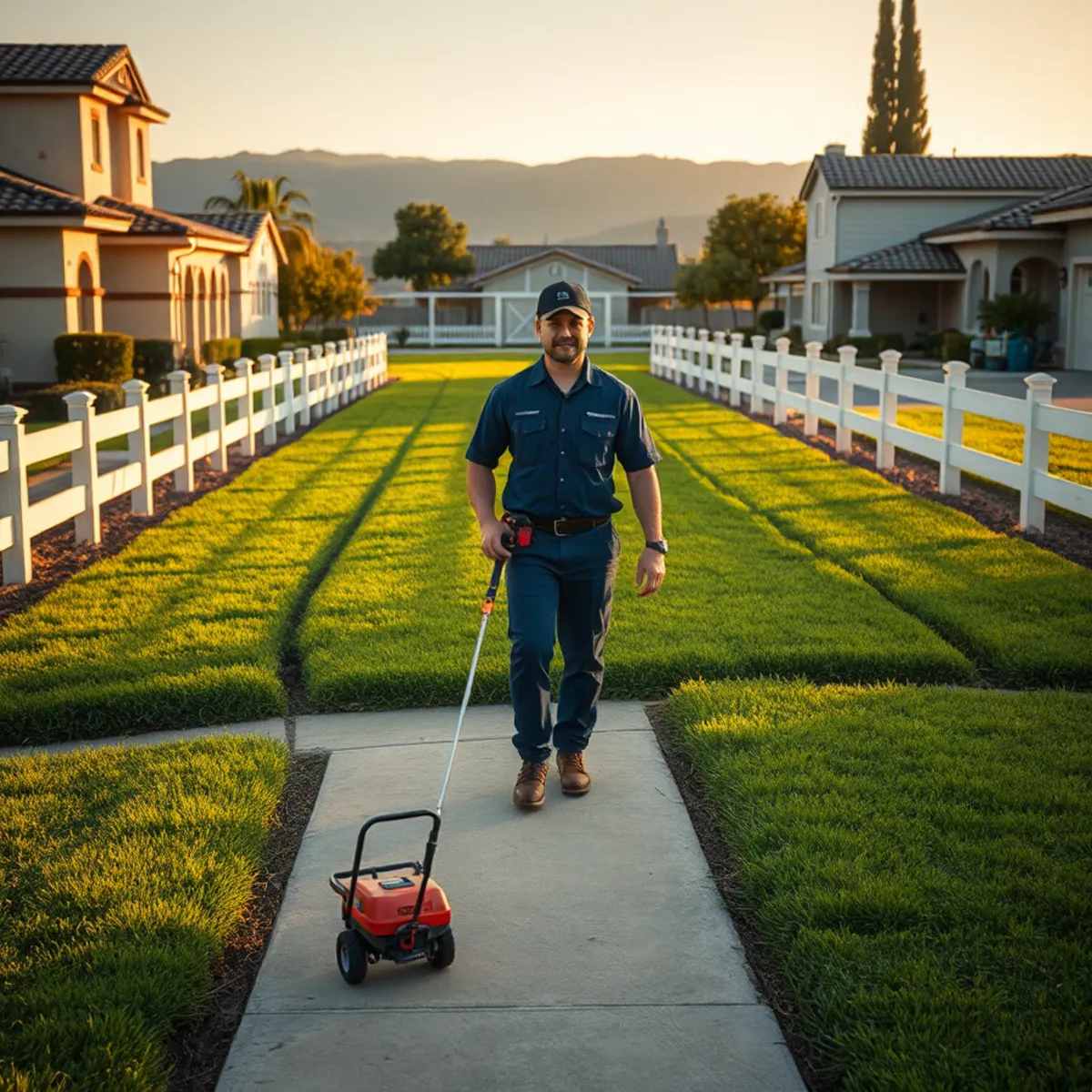 Irrigation leak detection on a large Yorba Linda, CA property