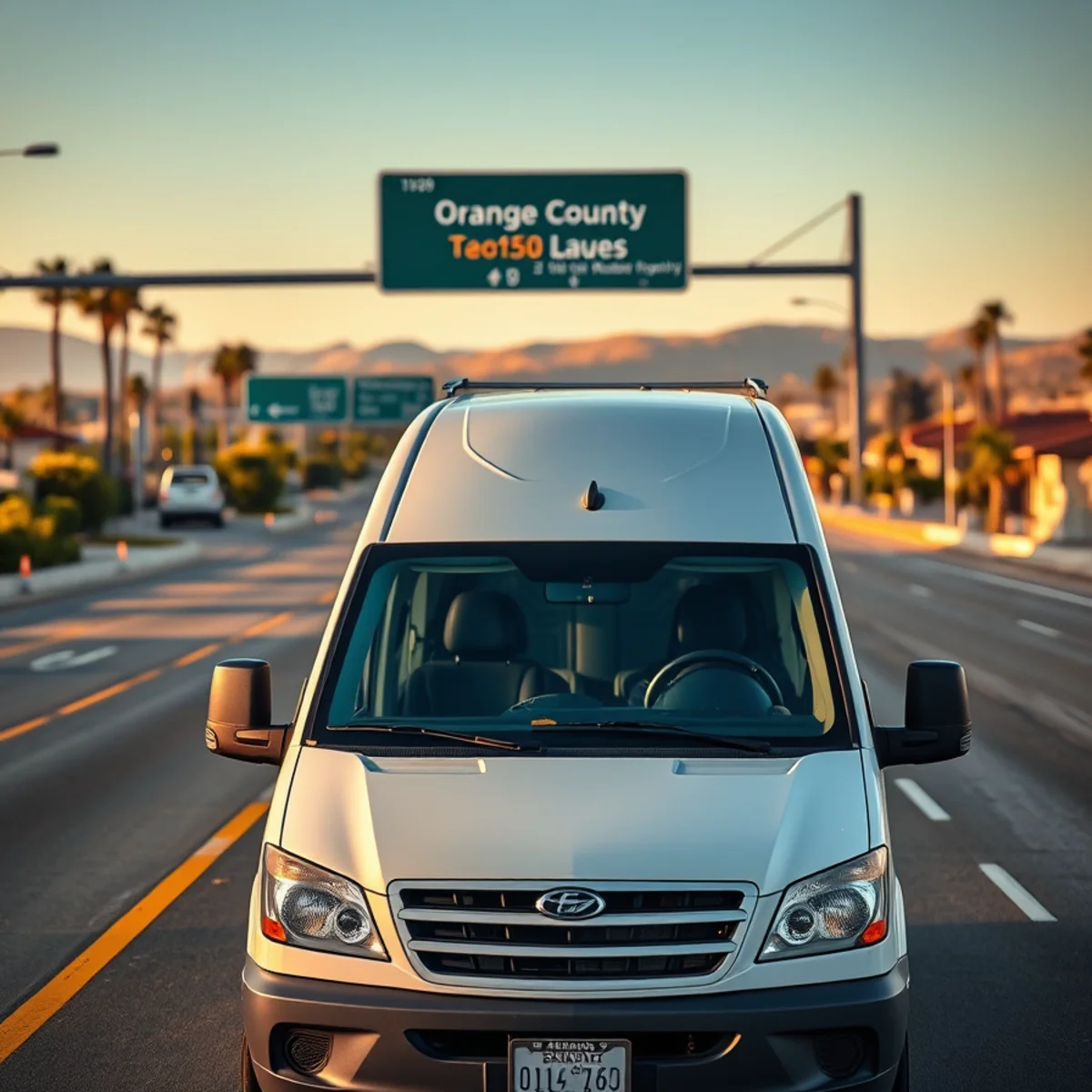 Service vehicle covering water damage restoration areas across Orange County, CA